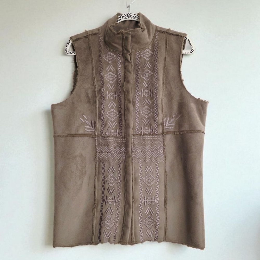 Johnny Was Biya Taxara Embroidered Vest Women's Medium